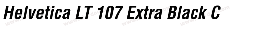 Helvetica LT 107 Extra Black Condensed Oblique字体转换